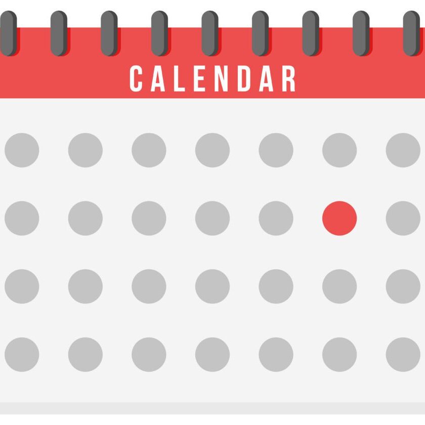 Calendar icon on white background illustration